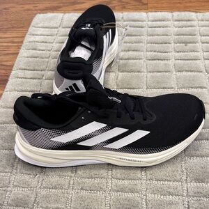 Adidas Men's Black and White Athletic Sneakers